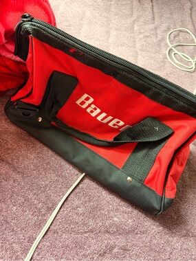 Bauer Red and Black Toiletry Carry Bag